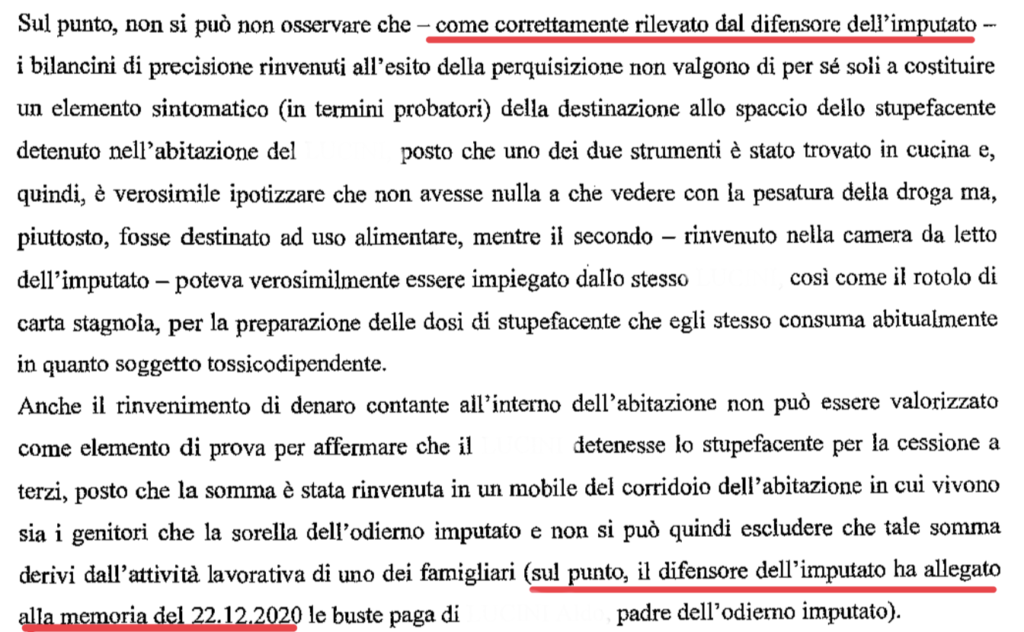 difesa dell'imputato