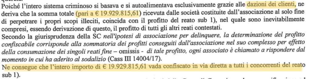 sequestro operato dalle forze dell'ordine italiane per una truffa di quasi 20.000 di euro
