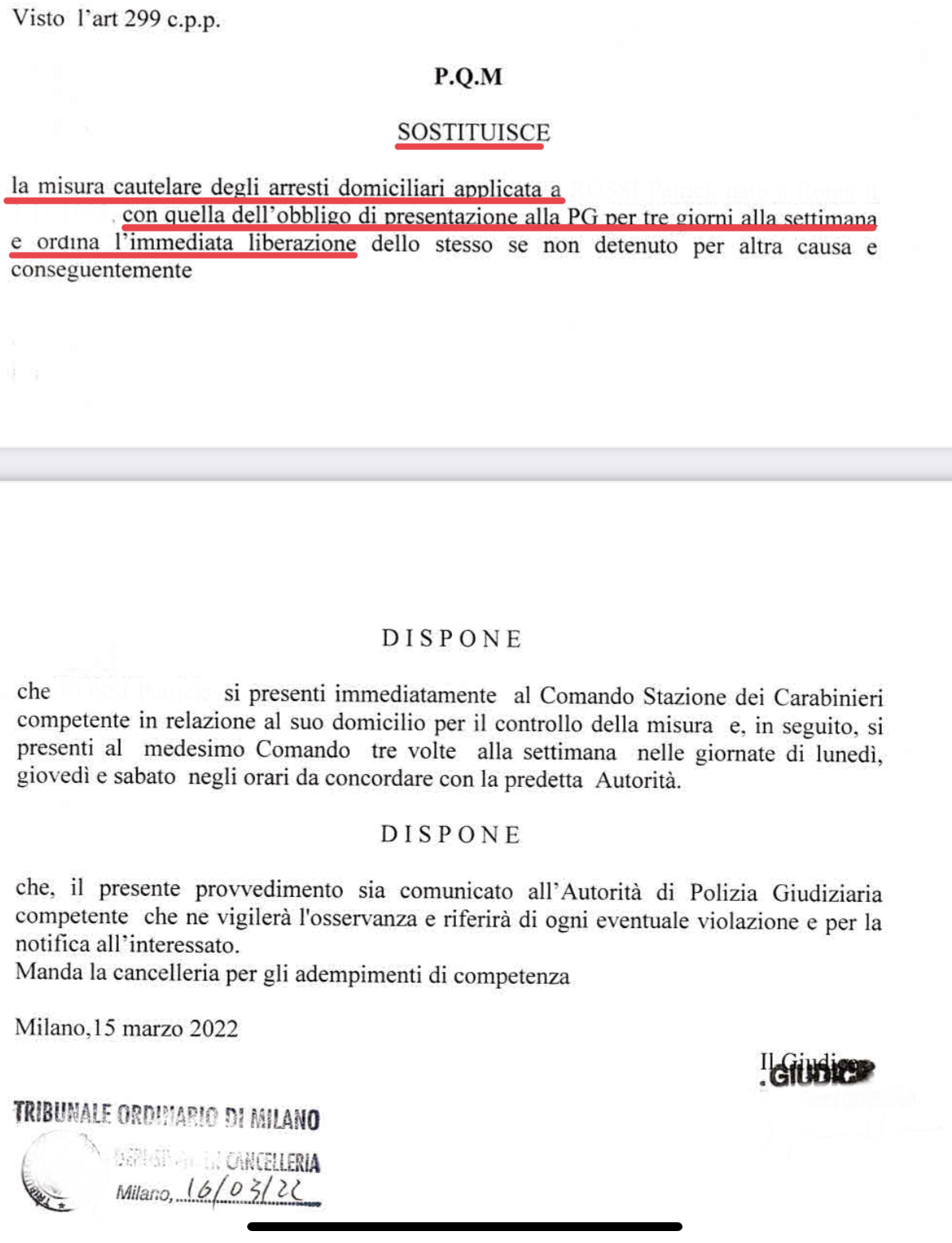 domiciliari spaccio droga Milano