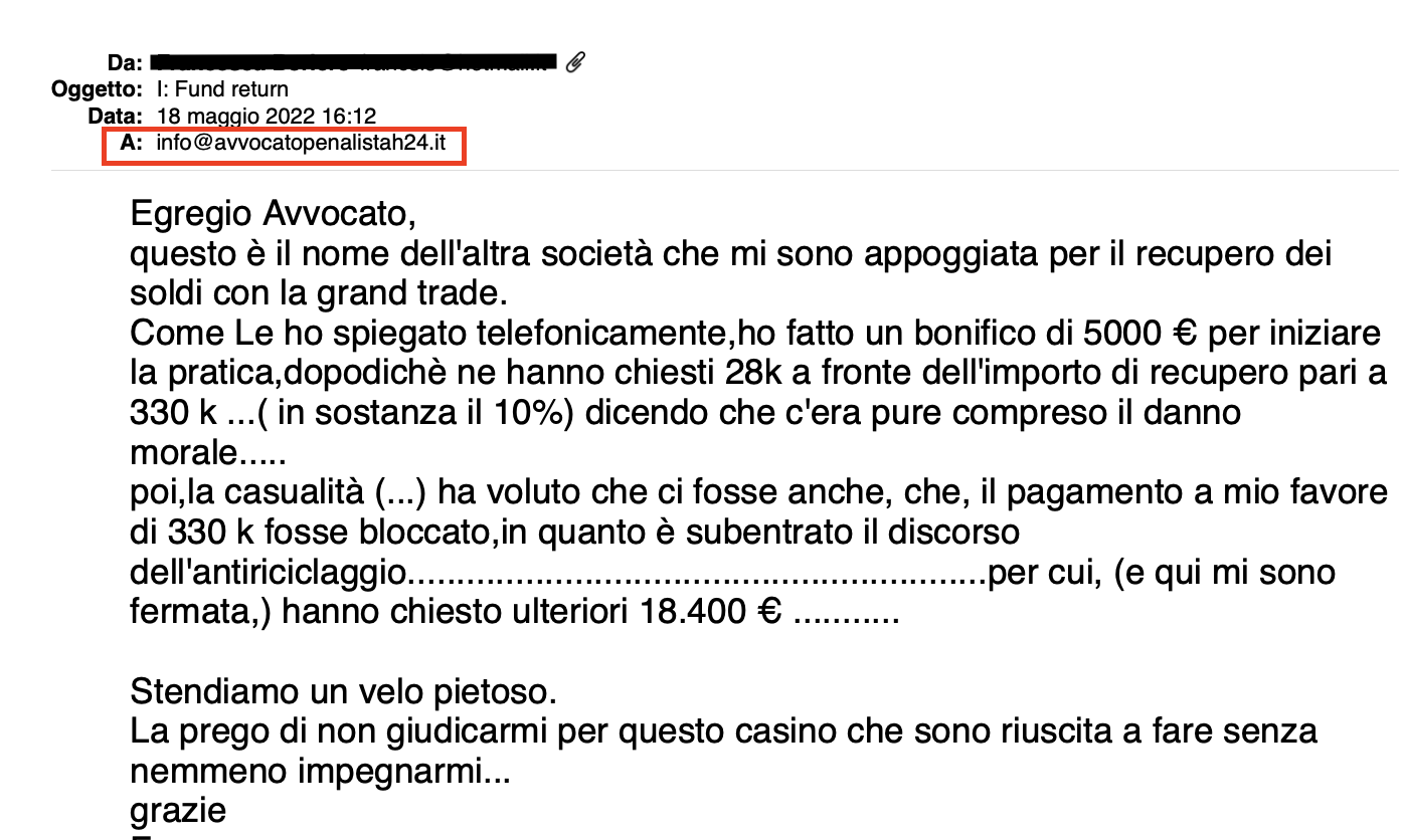 truffa falso trader broker