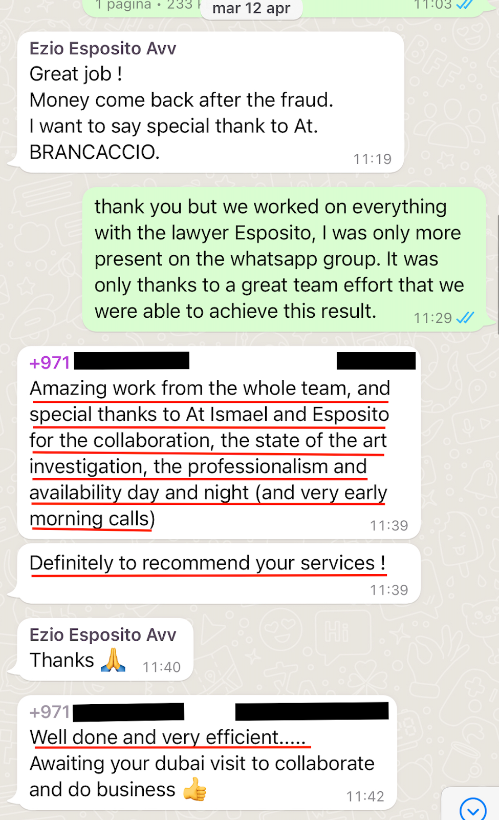feedback cliente avvocato penalista H24