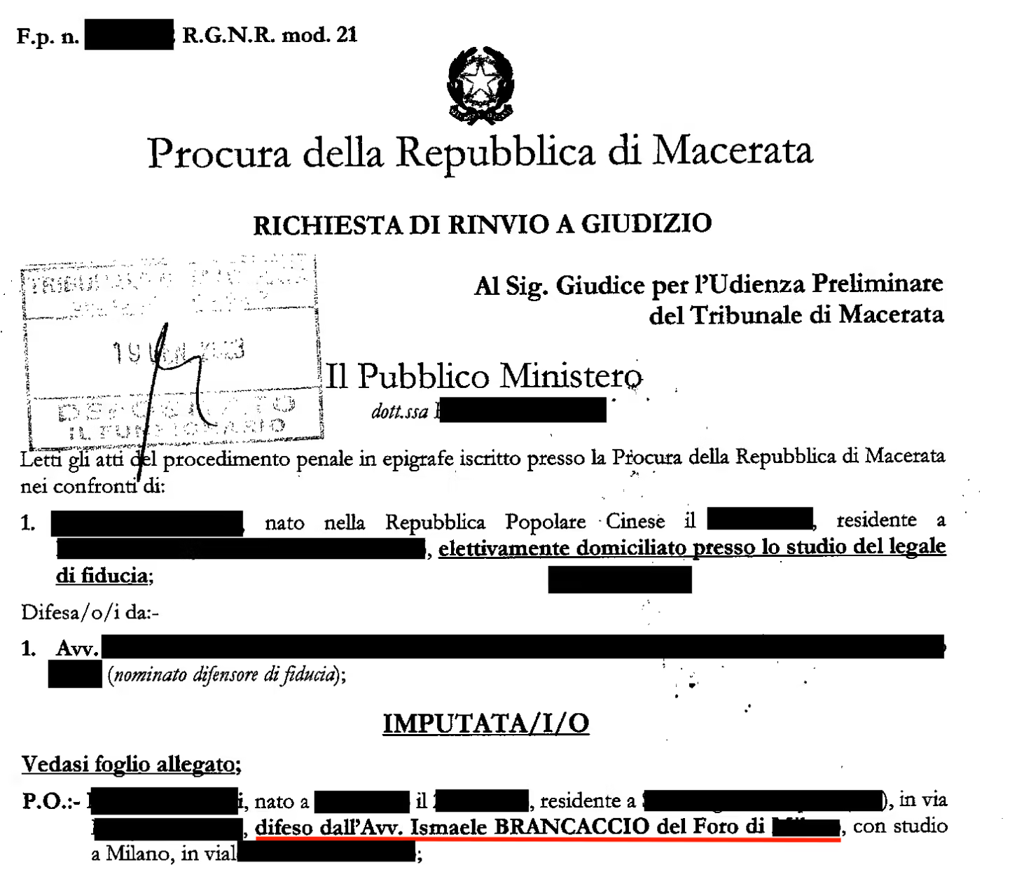 Rinvio Giudizio Truffa Crypto