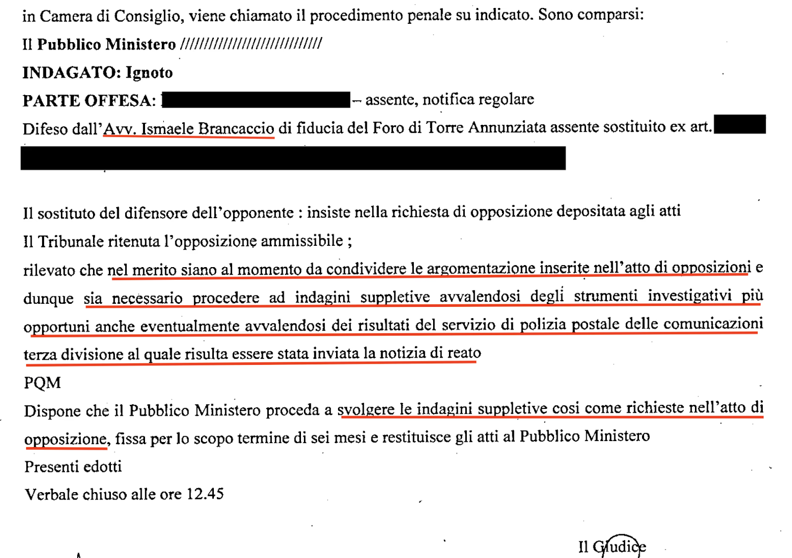 argomentazioni richiesta archiviazione