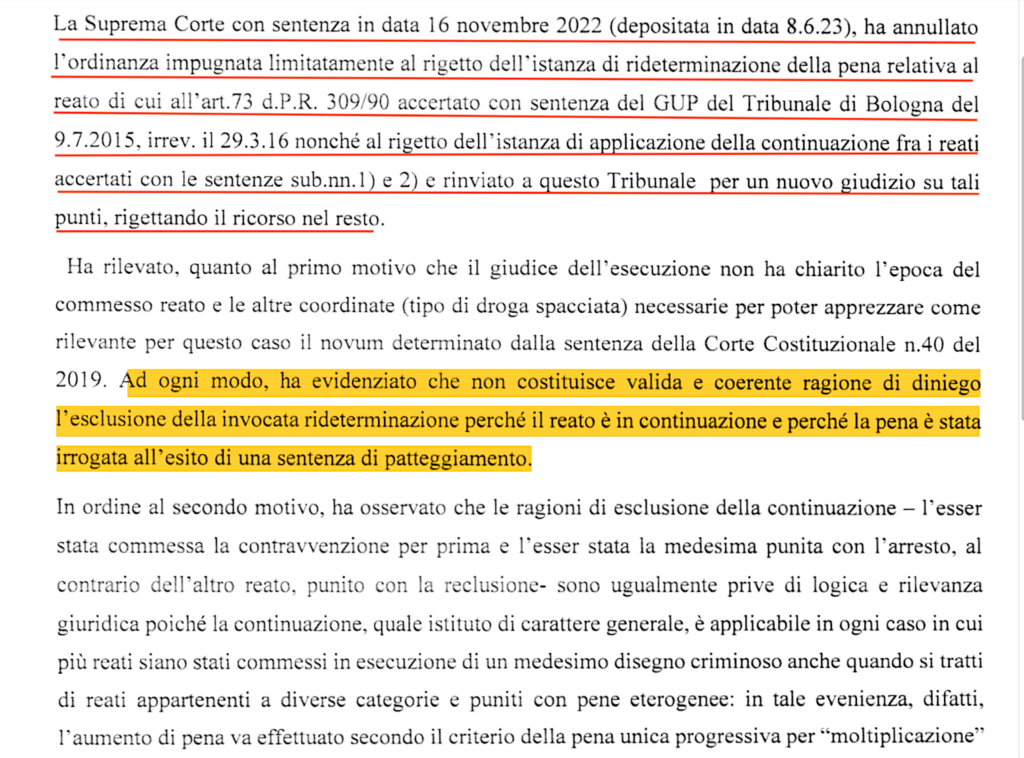 motivazioni riduzione pena tribunale