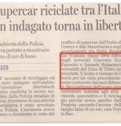 Supercar riciclate: scarcerazione di un nostro assistito